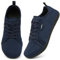 Geweo Chaussures Pieds Nus Barefoot Décontractées Running Trail Femme Homme Minimaliste Baskets Marche Unisexe Large Orteil Trekking Sneakers Respirant Poids Léger pour Bleu Marine 40EU