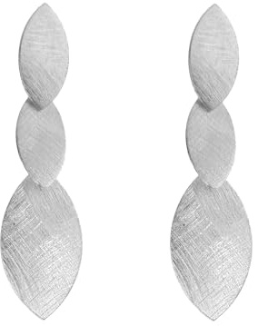 Malu Maiese - lange Navettes Ohrringe, 18k vergoldet, Partyschmuck, lange und leichte Ohrringe, Damenschmuck, einzigartiges Geschenk für Frauen, Geschenk für Mama