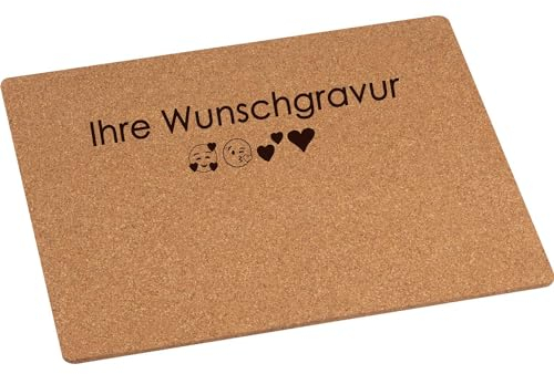 Mauspad aus Kork mit Gravur | Mousepad Personalisiert | 22 cm X 18 cm | Wunschname auf Mauspad (1)