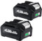 2X 6000mAh Ersatzakku für Makita 40V Akku BL4050 BL4050B BL4025 BL4020 BL4060 BL4050F BL4040 BL4080F mit LED Indikator