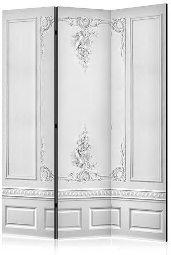 murando - Paravent Raumteiler Innen Vintage 135x172 cm 3-teilig Einseitig Raumtrenner Raum Trennwand Holz Room Divider Mobiler Sichtschutz Wand Raum Elegant weiß Minimalism f-C-0410-z-d
