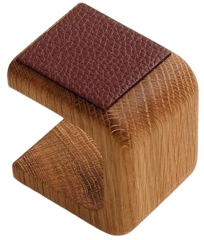 Watch Stand Holder - Wooden Single Watch Display, Stylish Watch Tower | Watch Holder with Leather Pad, Lightweight Solid Wood Stand for Men’s and Women’s Watches, 2.75 X 2.36 X 1.97inches