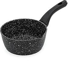 Non Stick Milk Pan Induction Saucepan Forged Aluminum Granite Coating Tea Pot (Aluminium, 20cm)