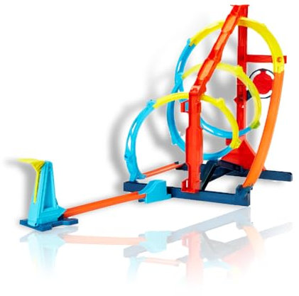 BONAFIDE Track Builder Unlimited Corkscrew Twist Kit Playset, Car Race Track Set for Kids, Slot Car Race Track Sets, Toy Car & Track Storage, Gift for Kids 6-12 Years