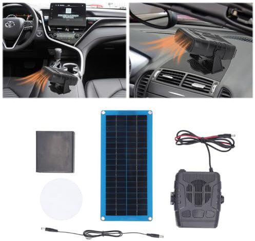 CRGANGZY Chauffage solaire pour poulailler Chauffage électrique 12 V 30 W DC Désembueur de fenêtre Dégivreur de voiture Chauffage solaire portable Chauffage solaire de camping en plein air p