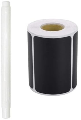 120 etichette lavagnette gratis penna - etichetta alimentare o spezie per bottiglie in cucina o dispensa - etichette nere multiforme per contenitori di alimenti, barattoli di vetro, contenitori