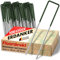 Floordirekt Erdanker 100 Stück Heringe für Kunstrasen, Unkrautvlies, Zaun, Zelt, Camping & Garten aus Eisendraht 15 x 3 cm stabile und korrosionsbeständige Bodenanker