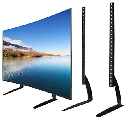 Universal TV Stand for 32-70 inch TVs up to 35kg, Height Adjustable Table Top TV Stand, Replacement TV Legs for LCD/LED/OLED/Plasma TVs, Max VESA 500x500mm