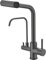 XJTNLB Rubinetto 3 Vie per Depuratore Rubinetto Depuratore Acqua Nero Miscelatore Cucina 3 Vie
