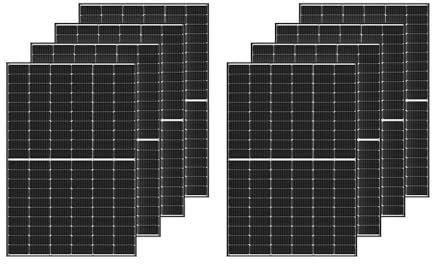 Home Deluxe Solaranlage Komplettset 3000W - SUNIQ Photovoltaikanlage Set 3000W – 8x Solarpanel + Sungrow SG3.0RT Wechselrichter – PV-Komplettsystem für Eigenverbrauch