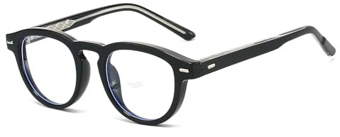 YAMEIZE Runde Blaulicht Blockierende Brille für - Damen Herren Anti Müdigkeit Kleine Runde Blaulicht Brille Computer Gaming Brille