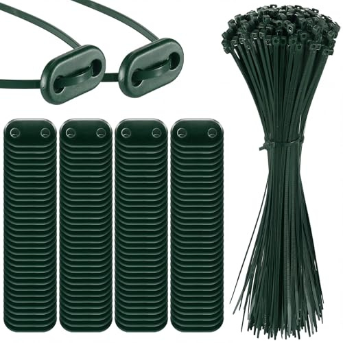 Sinmoe 100 Ensemble Kit de Fixation pour Brise-Vue, Vert