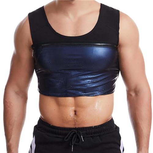 Gilet da sauna | Traspirante Body Shaper Mens Waist Trainer Sweat Enhancer Vestito, ad asciugatura rapida, tuta sauna da uomo per la forma del corpo Supporto per la schiena corretto