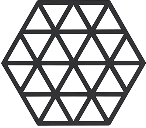 Zone Denmark Triangles Topfuntersetzer/Untersetzer für Töpfe, Silikon, 16 x 14 cm, schwarz