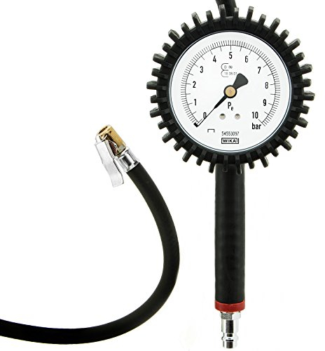 Reifendruckpistole Geeicht 10 bar Druckluftpistole Reifenfüller Reifendruckprüfer Reifenprüfer WIKA Manometer