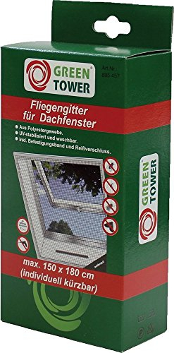 Green Tower Insektenschutz Fliegengitter für Dachfenster 150 x 180 cm (1)