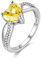 Uloveido Erstellt Citrin Diamant Prinzessin Crown Promise Ring für Teen Mädchen mit CZ Steinen Y3051