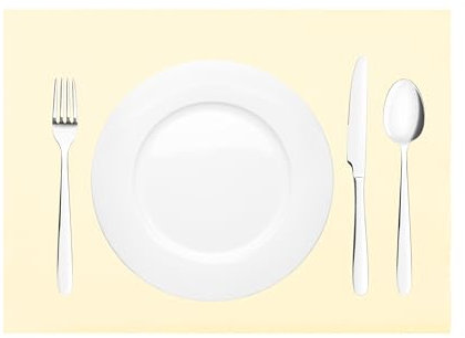 Mank Tischset aus Airlaid Uni | Tischsets 40 x 30 cm für Gastronomie und Feiern |100 Stück (Creme)
