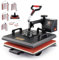 CREWORKS Heat Press Machine 38 X 38cm 8 in 1 Multifunctional Heat Press 360 Degree Swivel Heat Press Machine for T Shirt Mug Hat Cap Plate Transfer Printer (38 X 38 cm 8 in 1)