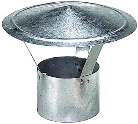 SOMBRERO EXTRACTOR DE HUMO ESTUFA DE LEÑA GRIS GALVANIZADO 250MM (MILÍMETROS) IDEAL ESTUFAS CHIMENEAS HOGAR PISO MASIA CORTIJO