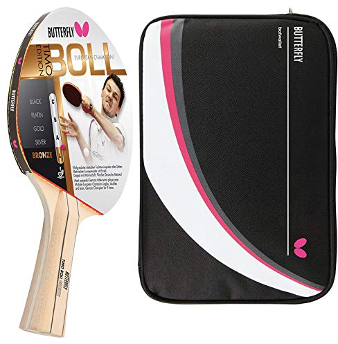 Butterfly Timo Boll Bronze Tischtennisschläger + Tischtennishülle Drive Case 2 | Tischtennisschlägerset | Tischtennis Hobby Set
