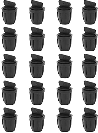 20PCS ABS 8/11 Tappo Terminale per Tubo Flessibile con Tappo Antigoccia con Blocco per Tubi di Irrigazione a Goccia