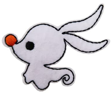 ReelFun Nightmare Ghost Dog Embroidered Iron On Patch