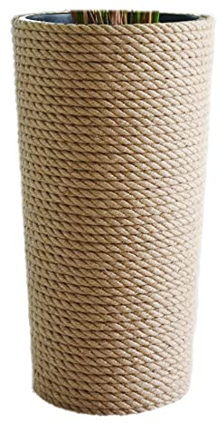 KORAD Pflanzentopf/Übertopf 41 hoch Stil Boho EKO Natural, geflochtene Juteschnur, Graskorb, Jute, Ethno