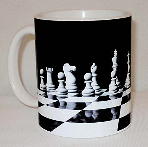 Chess Board/Pieces Ceramic Mug Great Gift