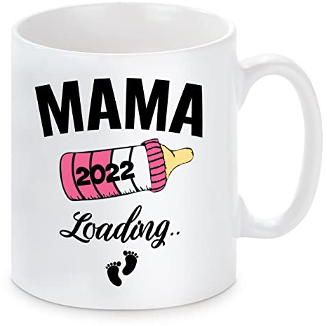 Tasse mit Motiv - Mama 2022 loading (Pinke Flasche) Geburt, Baby, Kind