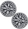 OTOTEC 2 Stück Vegvisir Wikinger Kompass Nordische Runen-Aufnäher Im Dunkeln leuchten Applikation Haken & Schleife Moralische Taktisches gesticktes Emblem Abzeichen Armband Kleidung Dekoration