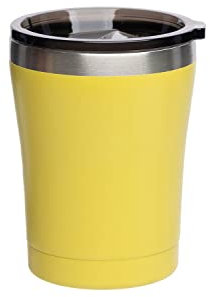 Tranquillo Thermobecher Isolierbecher, Edelstahl Travel Mug auslaufsicher Reisebecher mit Deckel, Autobecher, doppelwandig isoliert für Kaffee, Wasser und Tee, Kaffee-to-go Becher LIME, 300 ml