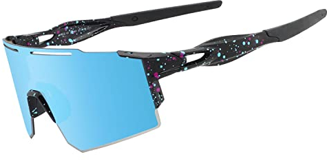 Eninedeuisou Sonnenbrille Fahrradbrille für Herren Damen UV 400 Schutz Schutzbrille MTB Sportbrille für Outdoorsport Radfahren Fahren Laufen Golf Baseball