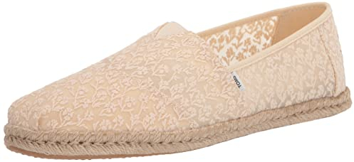 TOMS Alpargata Mocassins Plats Classiques en Corde pour Femme, Dentelle Naturelle, 41 EU