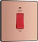 BG Electrical Evolve interruttore quadrato doppio polo con indicatore di alimentazione LED, 45A, rame lucido