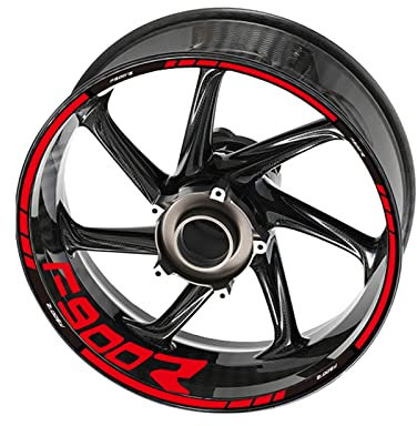 F900R Radaufkleber Motorradzubehör Felgen Streifen Aufkleber Vorne Hinten Dekorativer Schutz Für BMW F900XR F900 R/XR (Color : F900R-red)