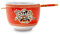 Disney Mickey Mouse Wild Wok - Vajilla de cerámica | Incluye cuenco de fideos ramen de 20 onzas y palillos de madera
