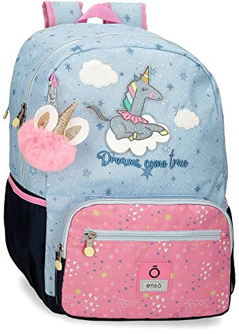 Enso Dreams Come True Schulrucksack für Laptop, mehrfarbig, 32 x 42 x 14 cm, Polyester