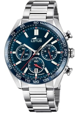 LOTUS Reloj Hombre 18916/4 Chrono Caja de Acero Inoxidable 316l Plateado Correa de Acero Inoxidable 316l Plateado