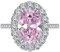 CRYSLOVE Ring Damen Verlobungsring 925 Sterling Silber 6A Rosa Zirkonia Ringe 5 ct Prinzessin Diana Kate Middleton Edelstein Promise Eheringe Ringe Schmuck Geschenke für Frauen