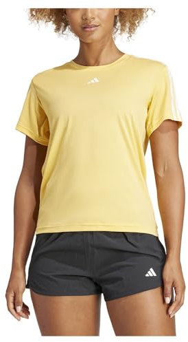 adidas Damen AEROREADY Train Essentials 3-Stripes Tee, semi Spark/White, M