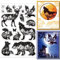 GLOBLELAND Bergwälder Tiere Silhouette Silikonstempel Braunbären HasenTransparente Stempel Eulen Igel Klare Stamps Für Karten Herstellung DIY Scrapbooking Basteln