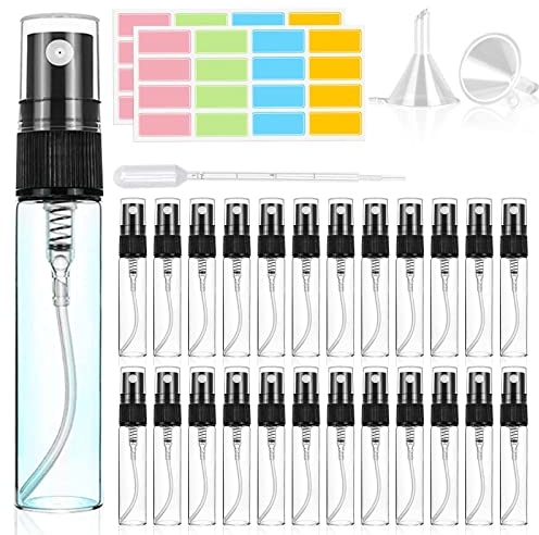 CINGHIA Parfüm Abfüller,Parfümzerstäuber Nachfüllbar,30 Stück Kleine Sprühflasche,Mini Parfum Sprayer 5ml,Mini Sprühflasche,Kleine Parfümflaschen zum Befüllen,Parfum Zerstäuber für Unterwegs