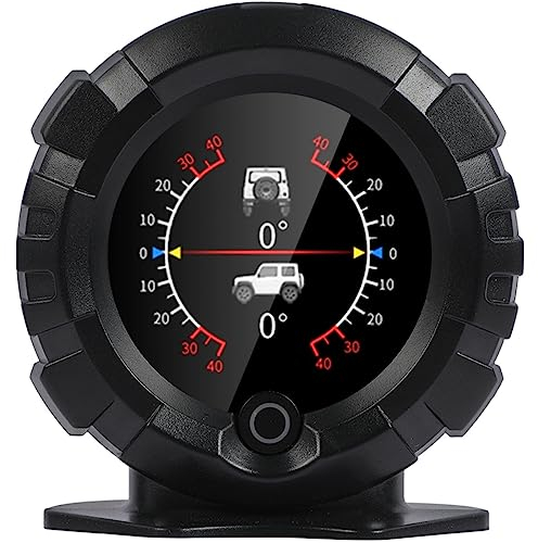 MRCARTOOL M96 KFZ Neigungsmesser OBD2 Digital GPS Tachometer Auto Geschwindigkeitsmesser HUD Anzeige Clinometer Tacho mit Übergeschwindigkeitsalarm Kompass für Fahrzeuge SUV Offroad