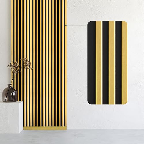 Bildershop-24 14er Set Wandpaneele & Deckenpaneele Dekowa in Gold Schwarz 262 x 10,7 x 1,5 cm