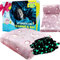 Glow Fun! Kinder Kuscheldecke Leuchtet Im Dunkeln 150X200cm Flausching Decken Leuchtende Kuscheldecke Ganzjahresdecke Weinachtsgeschenkeidee Decken Sofadecke Couch Decke Warme Decke - Sterne Rosa