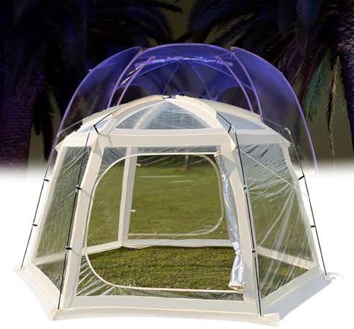5-7 Personen Iglu-Kuppel-Garten-Terrassen-Baldachin-Blasenzelt, transparentes Outdoor-Bubble-House-Camp-Zelt für Camping-Party, Wind- und regensicher, leicht zu tragen