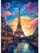 Lonmo Art Eiffelturm Diamond Painting Set für Erwachsene,Landschaft Diamond Painting Kits,5D Diamant Malerei für Geschenk Home Wall Decor (30X40CM)