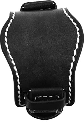 Holibanna Cinturino Per Orologio Pelle Nera Resistente e Confortevole Design Fashion Per Uomini Compatibile Con Orologi Classici e Smartwatch Facile Da Installare e Personalizzare