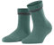 FALKE Damen Cuddle Pads W HP Baumwolle Wolle Rutschhemmende Noppen 1 Paar Stoppersocken, Grün (Fjord 7475), 39-42